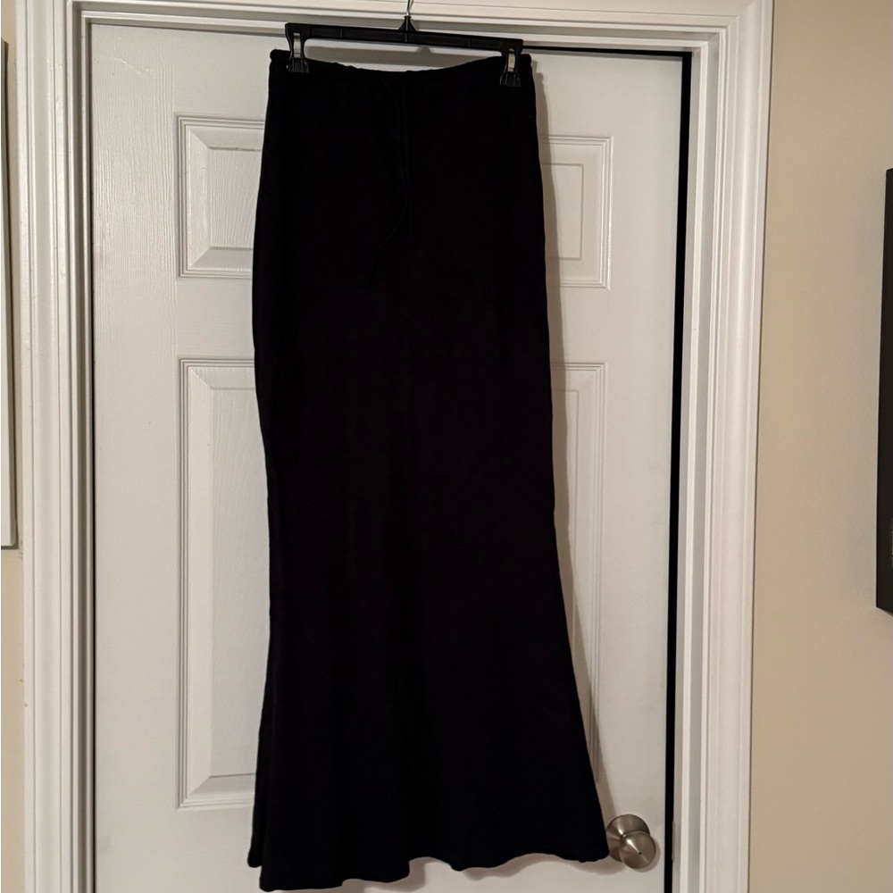 Princess Polly Mercer Black Linen Skirt